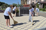 День чистоты провели в Майкопском районе накануне начала учебного года